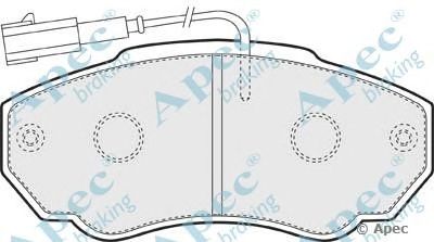 APEC BRAKING pad1239 -  Комплект тормозных колодок, дисковый тормоз